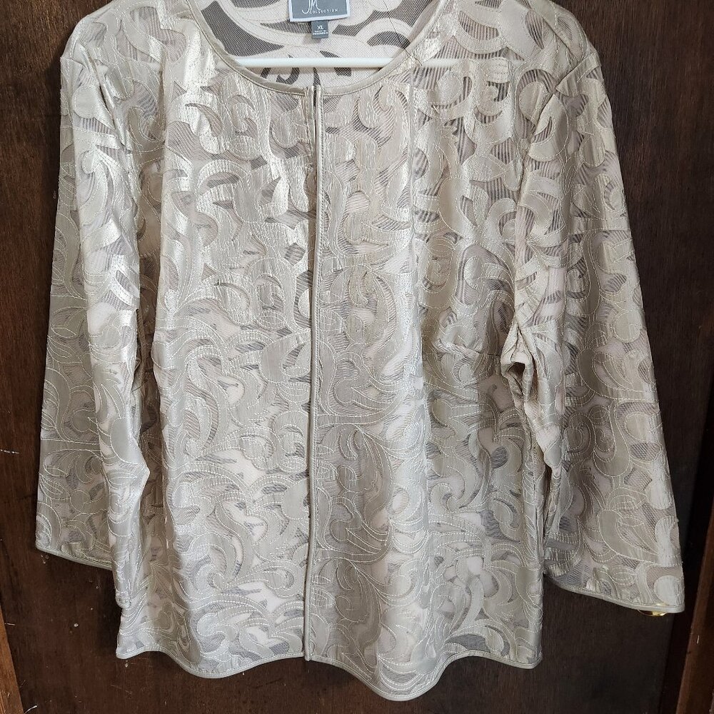 women's JM Collection gold cut out jacket